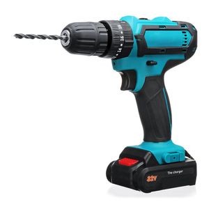 FreeShipping 32V 2 Speed Power Drills 6000mah Cordless Drill 3 IN1 Electric Screwdriver Hammer Hand Drill 2 Batteries HT2785