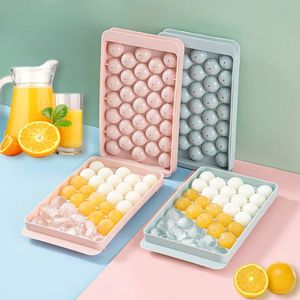 33 Ice Boll Hockey PP Moule Frozen Whiskey Ball Popsicle Ice Cube Tray Box Lollipop Making Gifts Cuisine Outils Accessoires En Gros