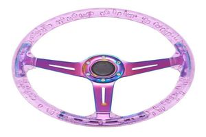 34 cm Round Transparent ABS Racing Wheel Wheel with Deep Dish Alloy Spokes de nombreuses couleurs pour Choice6091120