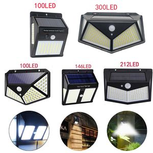 Waterproof IP65 Solar LED Wall Lights with PIR Motion Sensor for Outdoor Security and Garden Pathway Lighting