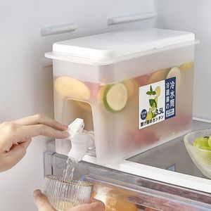 Hervidor de agua frío para refrigerador de 3500ml con grifo, botella de limonada para el hogar, recipiente para bebidas, tetera, jarra de agua