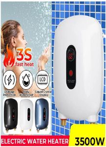 Chauffe-eau électrique 3500W, 3 secondes, chauffage instantané domestique, sans réservoir, pour salle de bain, douche, contrôle de la température, 2052990