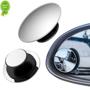 Miroir convexe rond réglable à 360 degrés rétroviseur de voiture grand Angle stationnement de véhicule sans monture HD rétroviseurs d'angle mort accessoires Auto