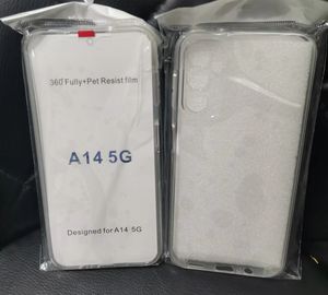 S24 360 degrés dur PC souple TPU étuis pour Samsung S23 Ultra Plus A14 5G M23 A23 M52 A32 A52 A72 Redmi A1 Xiaomi 12T couverture complète du corps cristal double face 2in1 couvertures de téléphone