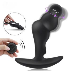 Masajeador de próstata de 360 grados, vibrador Anal de silicona para masturbación masculina, tapón Anal, juguete vibratorio Sexy para hombres, estimulación del punto G