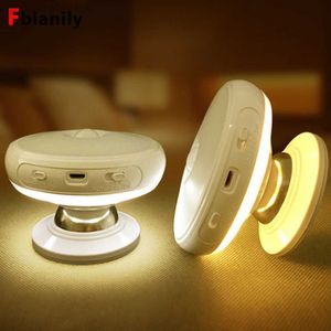 Sensor de movimiento giratorio de 360 ​​grados Luz de seguridad de seguridad LED recargable para la noche para la escalera del hogar luces de baño HKD230812