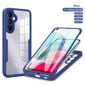 360 CORPS CORPS ÉCRANS-IN CAS TPU PC TPU tout compris robuste pour Samsung S23 Ultra A14 A24 4G A34 A54 5G Redmi A1 plus Note 12 Pro Poco X5 Xiaomi 13 Lite Civi2