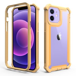 360 Full Body Bumper Phone Cases pour iPhone 14 Pro Max 13 12 11 XR XS 7 8 Plus Heavy Duty Hard PC Defender Crystal Case Acrylique Housse de protection D1