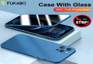 360 Caso de protección de cubierta completa para iPhone 12 13 Pro Max Privacy Screen Protector 12 13 Mini Temperada Camara Lente Protector H6959402