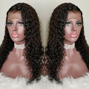 Peluca Frontal de encaje 360, pelucas de encaje rizadas prearrancadas 360 para mujeres negras, pelucas de cabello humano brasileño sin pegamento con pelo de bebé, densidad del 130%