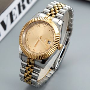 Relojes para hombre de 36 mm Relojes con movimiento automático para mujer Reloj mecánico vintage de acero inoxidable con esfera romana Reloj luminoso a prueba de agua Montre luxe hombre Relojes de pulsera regalos