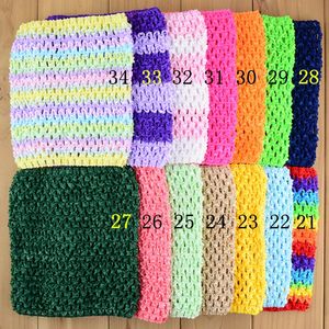 37 couleurs 6 pouces cheveux accessoires bébé fille élastique poitrine Wrap infantile gaufre Crochet bandeau enfant en bas âge filles tricoté bandeau M3646