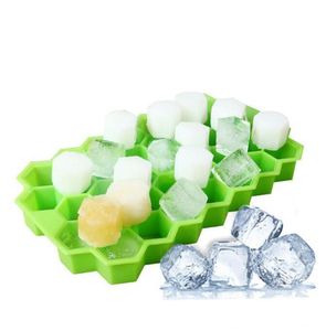 37 glaçons congelés outils frelon nid forme moules congelés plateau cube silicone moule bar fête boissons moule pudding outil avec couvercle GWD8034