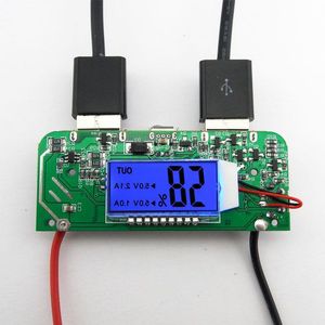 Freeshipping 37V 18650 Batterie au lithium 5V 2A USB LED Écran d'affichage Chargeur Trésor Circuit Board DIY Charge rapide de la batterie Modu Ndqd