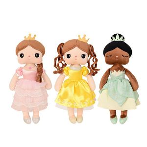 38CM belle Metoo Angela peluche enfants jouets filles poupée fée robe de princesse Kawaii filles enfants anniversaire cadeau de noël filles peluches rose vert jaune