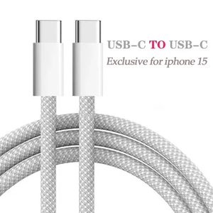 Cable USB tipo C 3A PD 60W a cable USB C carga rápida Cable de datos de carga rápida OD3.8 de 480 Mbps adecuado para iPhone 15 notebook Pro con sello de acero dedicado