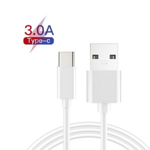 Câbles de charge rapide USB 3A vers type C pour téléphones Samsung Xiaomi Android Câble de charge micro USB 2A Cordon de synchronisation de données haute vitesse