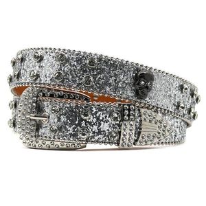 3AAA + Designer Belts unisexes BB Belt Simon pour Owen Men Women Fashion Shiny Skull Kor Diamond Belt Gol