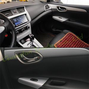 3D/5D fibre de carbone voiture couverture intérieure Console couleur autocollants décalcomanies produits partie accessoires pour Nissan Sentra Sylphy 2016-2021