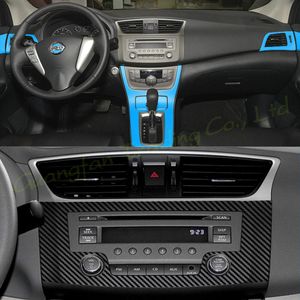 3D/5D fibre de carbone voiture-style couverture intérieure Console couleur autocollants décalcomanies pièces accessoires pour Nissan Sentra Sylphy 2012-2015