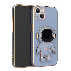 3D Astronaut Klappständer Soft Phone Case für iPhone 14 13 12 11 Pro Max XR XS 7 8 Plus SE 2022 Überzug stoßfeste Hülle Abdeckung