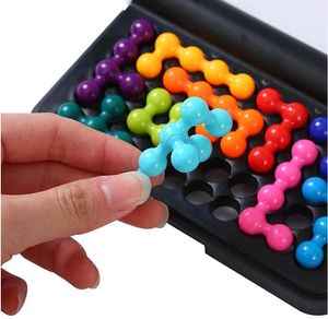 3D Bead Puzzle Logical Thinking Building Blocks 120 Challenges Intelligence Games Focus Travel Game Montessori Toys Kids Gift