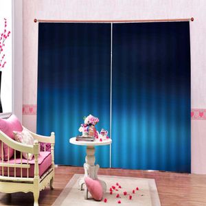 Dormitorio de cortina 3d De oscuro a azul claro Grano de madera HD Impresión digital 3d Hermosas cortinas opacas