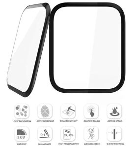 3D incurvé avec bord noir pleine colle couverture d'écran en verre trempé protecteur de protection pour Apple Watch iWatch 38mm 42mm 40mm 44mm 41mm 45mm 49mm sans emballage 818D
