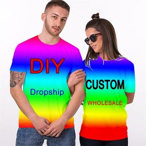 3D Parejas personalizadas Camiseta Moda Rey y Reina Street Style 2-pec Camisetas Hombre Mujer Casual Tee Oversize 6XL Dropship Venta al por mayor 220619