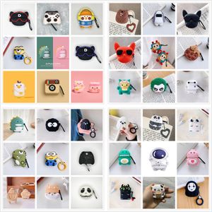 3D mignon animal casque accessoires étui silicone protéger étuis pour airpods écouteur couverture complète du corps 3D mignon requin ours chien canard cochon