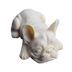 3D lindos perros encantadores mousse pastel molde bulldog helado silicona hornear gumpaste herramientas postre moldes para decoración de pasteles K699 210225