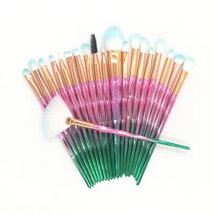 3D Diamond Makeup Brushes Set Kits de polvo Face Eye Puff Lote Colorful Foundation brush Beauty Cosmetics 36