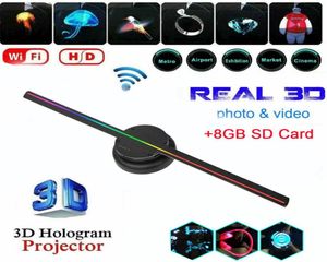 Ventilador 3D Holograma Proyector Malvado Wifi LED LED Player de lámpara holográfica Publicidad remota Pantalla de soporte Imágenes y Video1104898