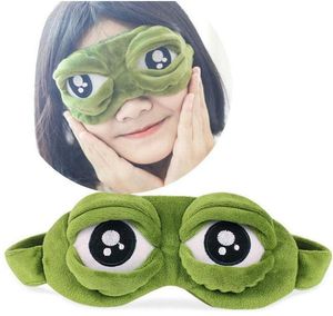 Máscara para dormir de rana 3D, orejeras, máscaras nocturnas, viaje, relajación, ayuda para dormir, venda para los ojos, cubierta de ojos, disfraces de animales, regalo para niños, niñas y adultos