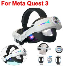 Lunettes 3D, sangle de tête VR réglable pour Meta Quest 3, rétro-éclairage LED RGB, batterie 8000mAh, casque alternatif 231030