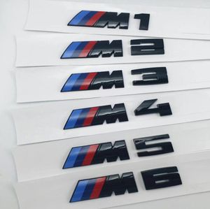 3D Glossy Black M1 M2 M3 M4 M5 M5 X3M Chrome Emblem Car Styling Fender Trunk Badge Sticker pour BMW E46 E90 ACCESSOIRES DE VOITURE2035129