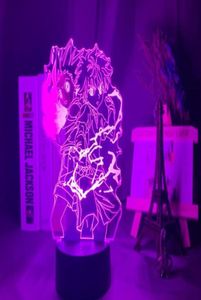 Lámpara 3d de figura de Gon y Killua de Anime, luz nocturna para decoración de dormitorio infantil, regalo para seguidores, luz nocturna Led para niños 7077049