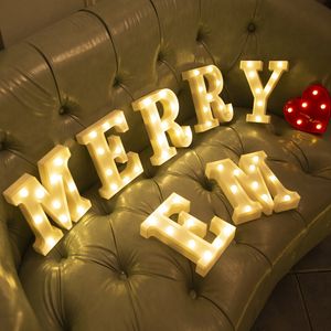 Lámpara de noche LED 3D 26 letras 0-9 número signo alfabeto luces decoración batería luz nocturna para el hogar boda cumpleaños fiesta de Navidad decoración