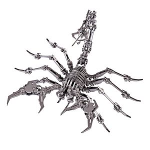 3D métal modèle Puzzle bricolage assemblé Scorpion roi Dragon Jigsaw détachable zodiaque acier ornement livraison directe 220217