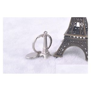 Porte-clés tour Eiffel en métal 3D, Souvenir français, porte-clés de Paris, livraison directe Dhjd7