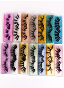 Vis de vison 3D 25 mm pour cils individuels Extensions de styles VT individuels 3D Lash Private Logo Custom Eye Lash Packaging Box False Min9071253