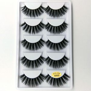 3D Vison Faux Cils Réutilisables 12 styles 100% Réel Bande De Cheveux Sibériens Faux Cils Maquillage Long Cils Vison Cils Extension drop ship