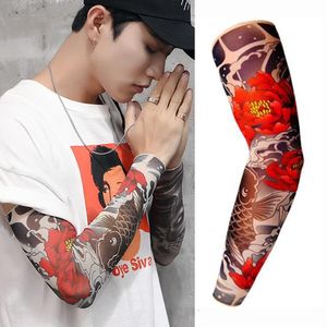 Mangas de tatuaje falso con estampado 3D para hombres y mujeres, protección solar UV de verano, mangas geniales para ciclismo, calentadores de piernas y brazos