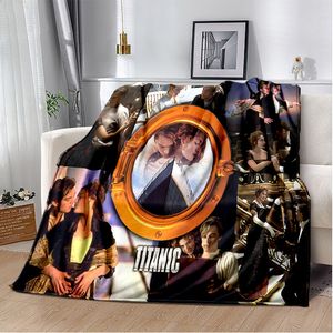 Imprimé 3D Titanic Movie Affiche Blanchet, couverture à lancer doux pour la maison Chambre Sofa Picnic Travel Bureau Repose Cover Couverture Kids