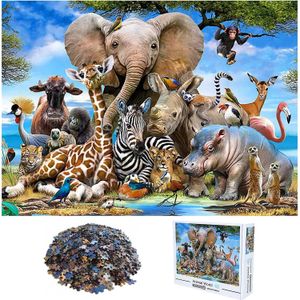 Puzzles 3D 1000 pièces Animal World Jigsaw for Adult Home Decor Games Family Family Floor Educational Toys Kids 231219