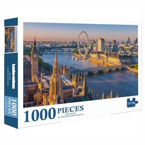 Puzzles 3D 75 50 cm adulte 1000 pièces Puzzle Londres vue soulagement du stress divertissement jouets papier haute qualité cadeau de noël 231202