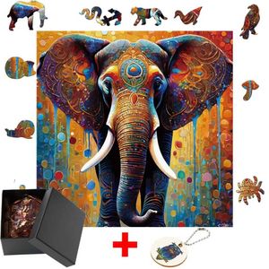 Puzzles 3D Éléphant Animal Puzzles DIY Craft Craft éducatif pour Kid Brain Trainer Hell Difficulté Famille Interactive Bois Jigsaw 240419