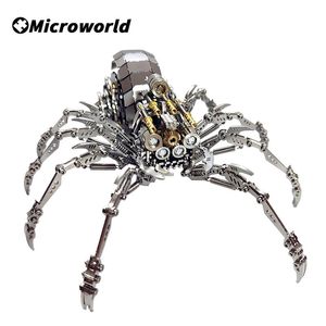 Puzzles 3D Microworld Puzzle en métal Animal Spider King Plus Version Modèle Jigsaw DIY Kits d'assemblage Cadeaux d'anniversaire pour adolescents adultes 231219
