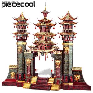 Puzzles 3D Pieteool Model Building Kits Southern Gate Puzzle 3d Metal Brain Teaser Creative Toy DIY For Kids Best Christmas Cadeaux Y240415