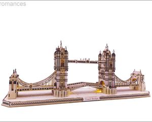Puzzles 3D en bois construit à la main pour enfants puzzle modèle de construction London Bridge accessoires de table géographie aides pédagogiques 240314